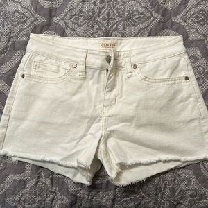 Off white denim shorts